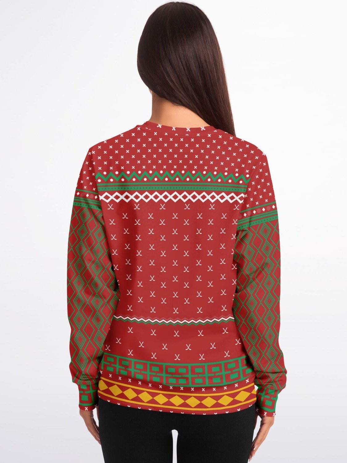 "Happy Hockeydays" Ugly Christmas Sweater | Funny Hockey Holiday Sweatshirt | Hockey Fan Winter Outfit product image (4)