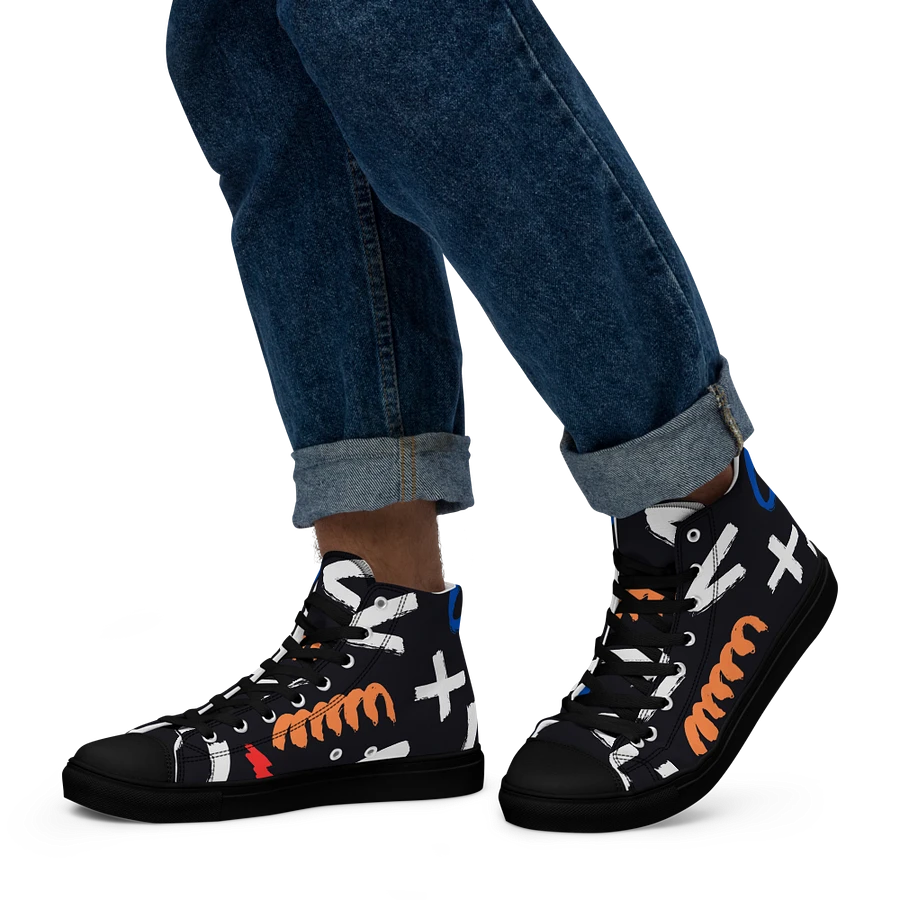 Geometry Men's High Top Canvas Shoes product image (18)