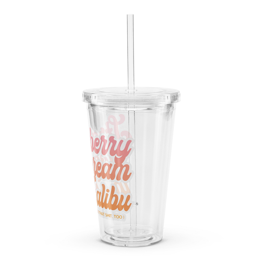 Strawberry Ice Cream - Clear Plastic Tumbler product image (4)