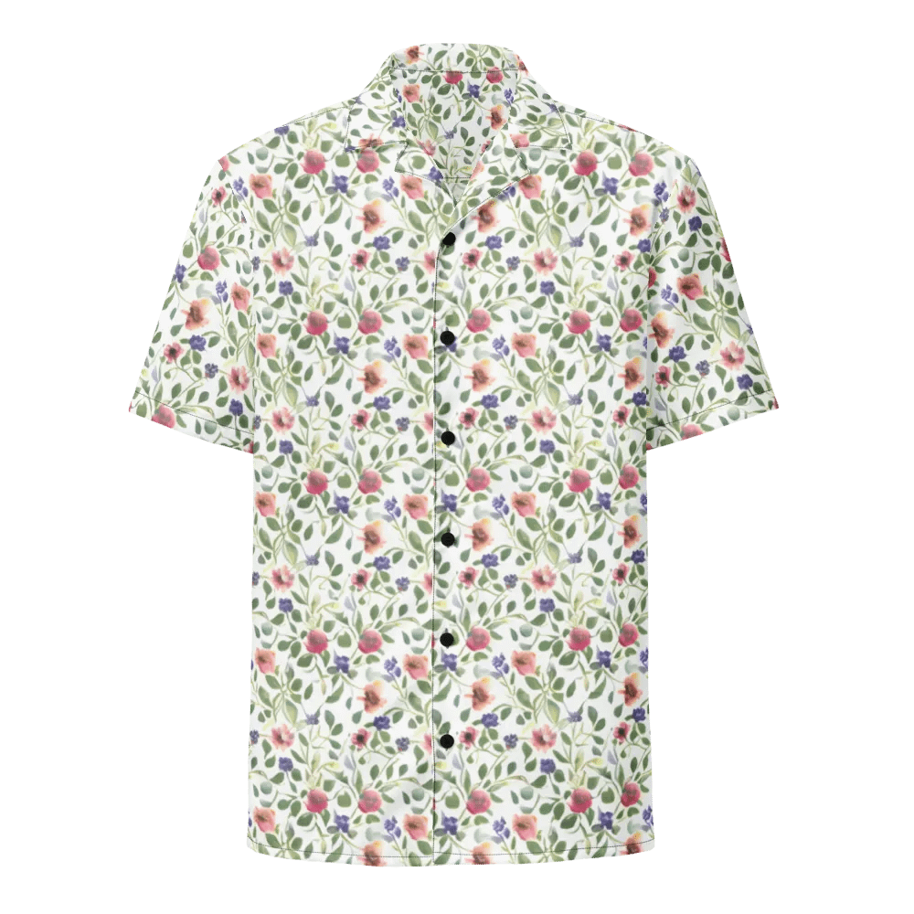 Floral Pattern Heliotrope Flowers Hawaiian Shirt product image (1)