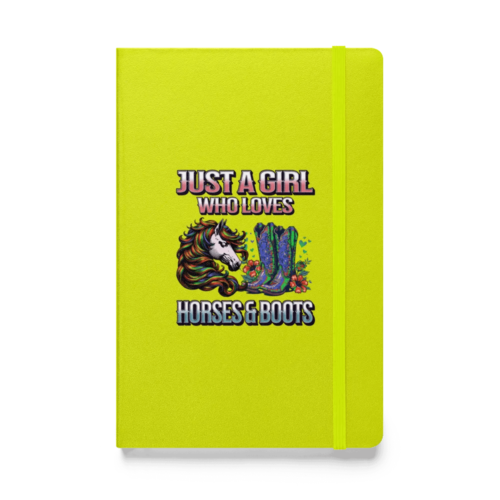 Just A Girl Who Loves Horse And Boots Hardcover Journal product image (1)