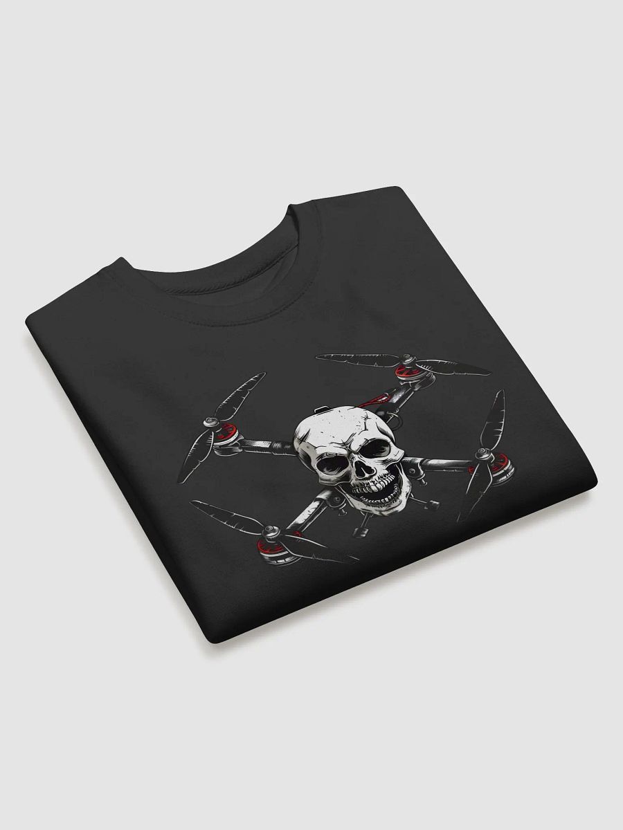 Skull Quadrocopter Long Sleeve Sweater – Edgy Drone Design Pullover product image (3)