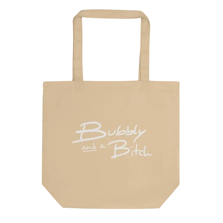 Bubbly and a B*tch (white design) tote bag product image (1)