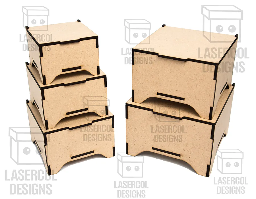 Boxes Set 6 (6 sizes) - Laser Cut Files product image (9)