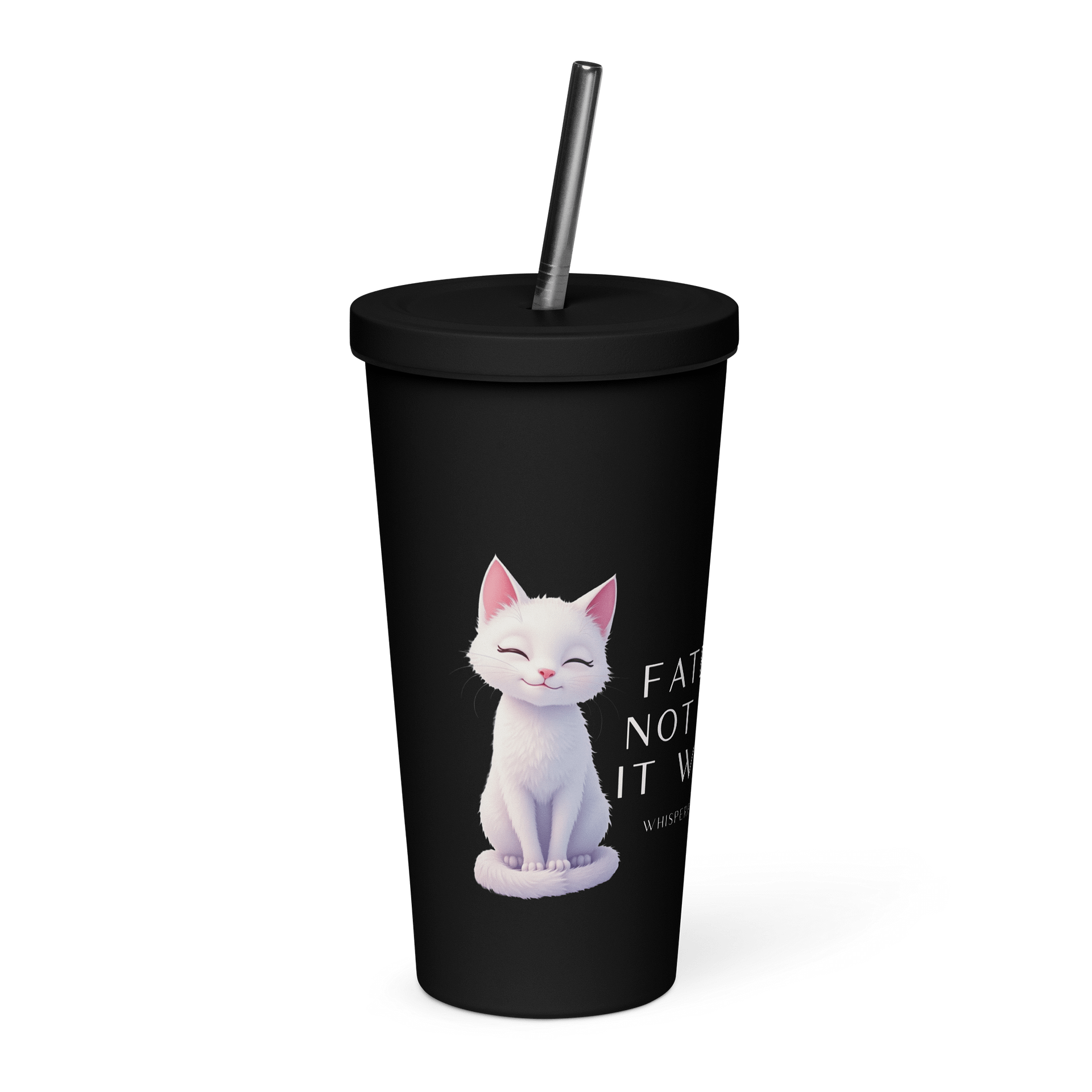 Claudia Insulated Tumbler with a Straw - Dark product image (1)