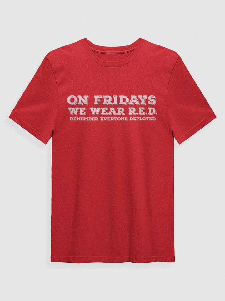 Mens Next Level Supersoft T-Shirt (On Fridays We Wear R.E.D. (Remember Everyone Deployed)) product image (1)