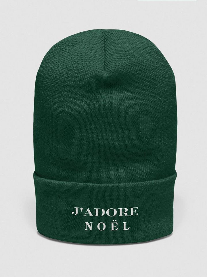 "J'adore Noël" Yupoong Cuffed Beanie product image (1)