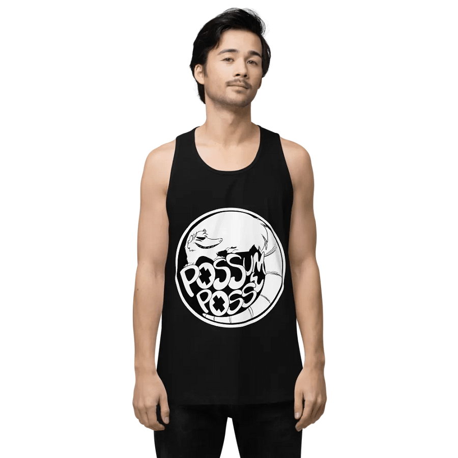 Possum Posse Tank WHT cotton product image (1)