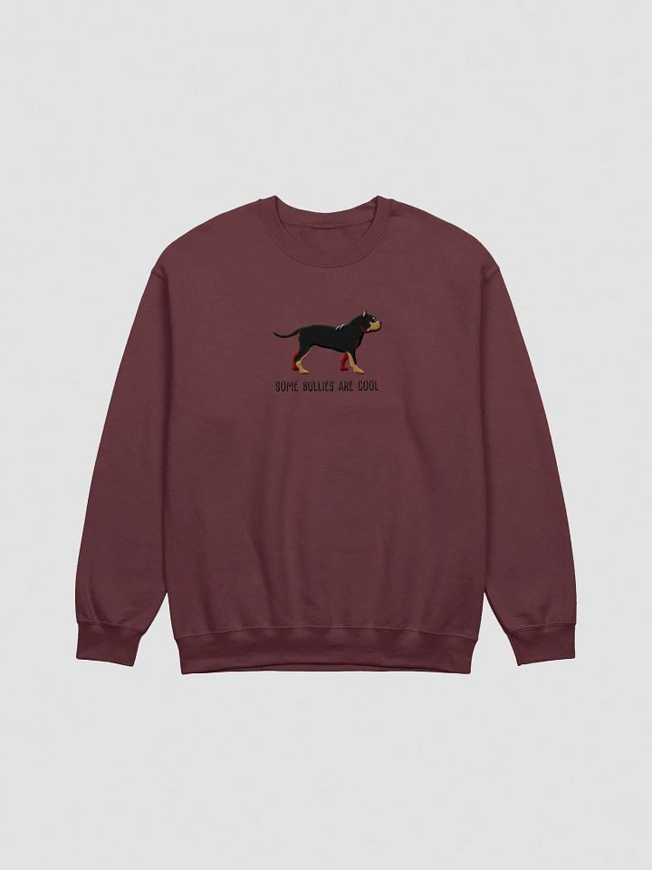 Some Bullies Are Cool Sweatshirt (Embroidered) of an American Bully(Black & Tan) product image (4)