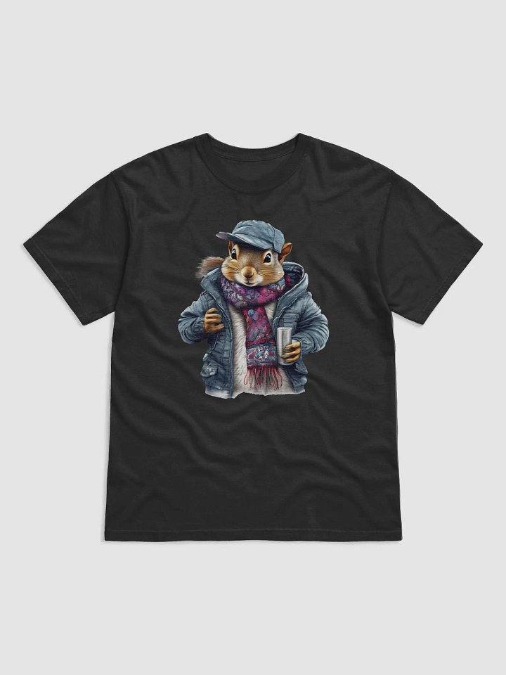 Squirrel wearing a jackets cap and a scarf product image (1)