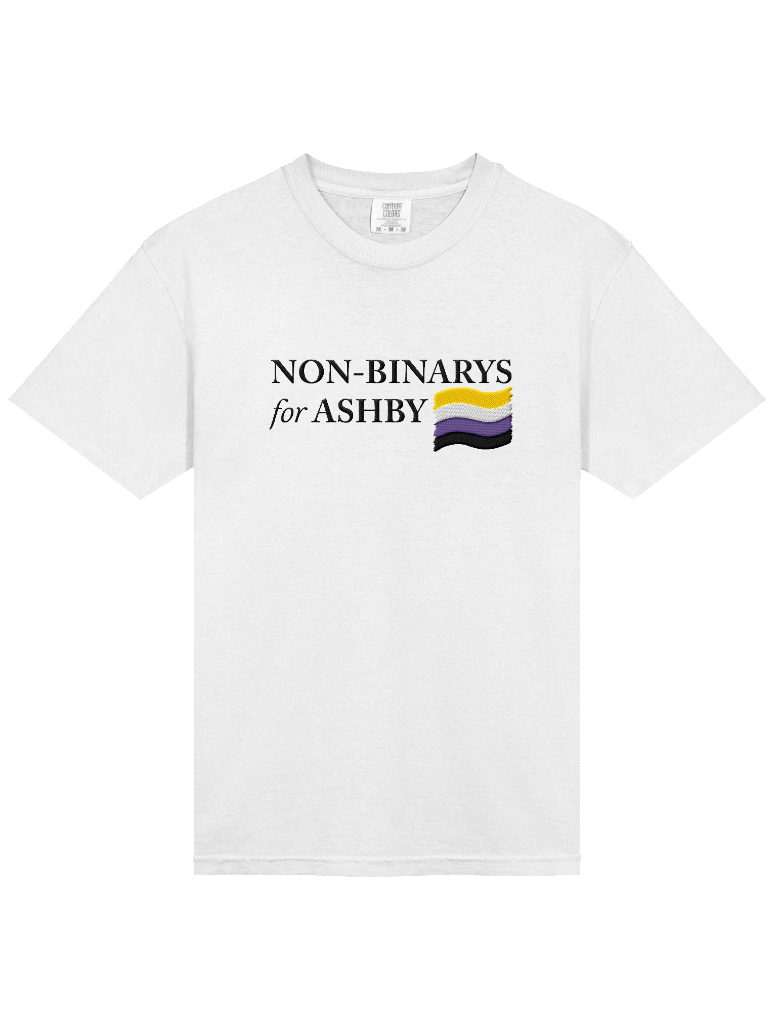 NON-BINARYS 4 ASHBY TSHIRT (embroidered) product image (3)