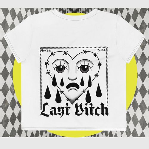 Too Bad So Sad Crying Heart Design cropped tee $32 free shipping in store ⛓️🩶

#tattoo #tradtional #streetwear
