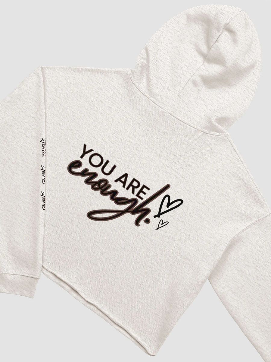 You Are Enough: Womens Fleece Crop Hoodie (Light Colors) product image (4)