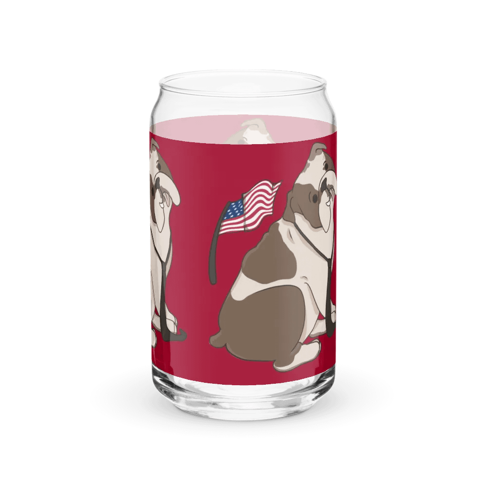 Patriotic Bulldog Glass product image (3)