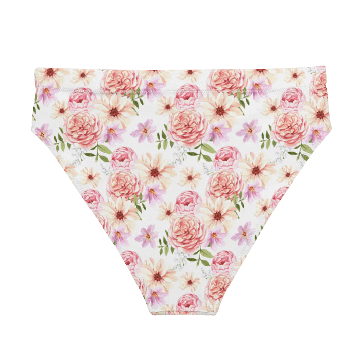 Watercolour Floral Pattern High Waisted Bikini Bottom - V3 product image (2)