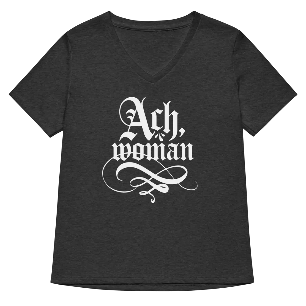 "Ach, Woman" Women's V-neck T-shirt product image (5)