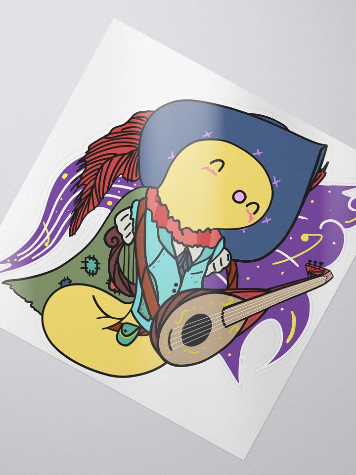 RPG Worm - Bard Class - Kiss Cut Sticker product image (2)