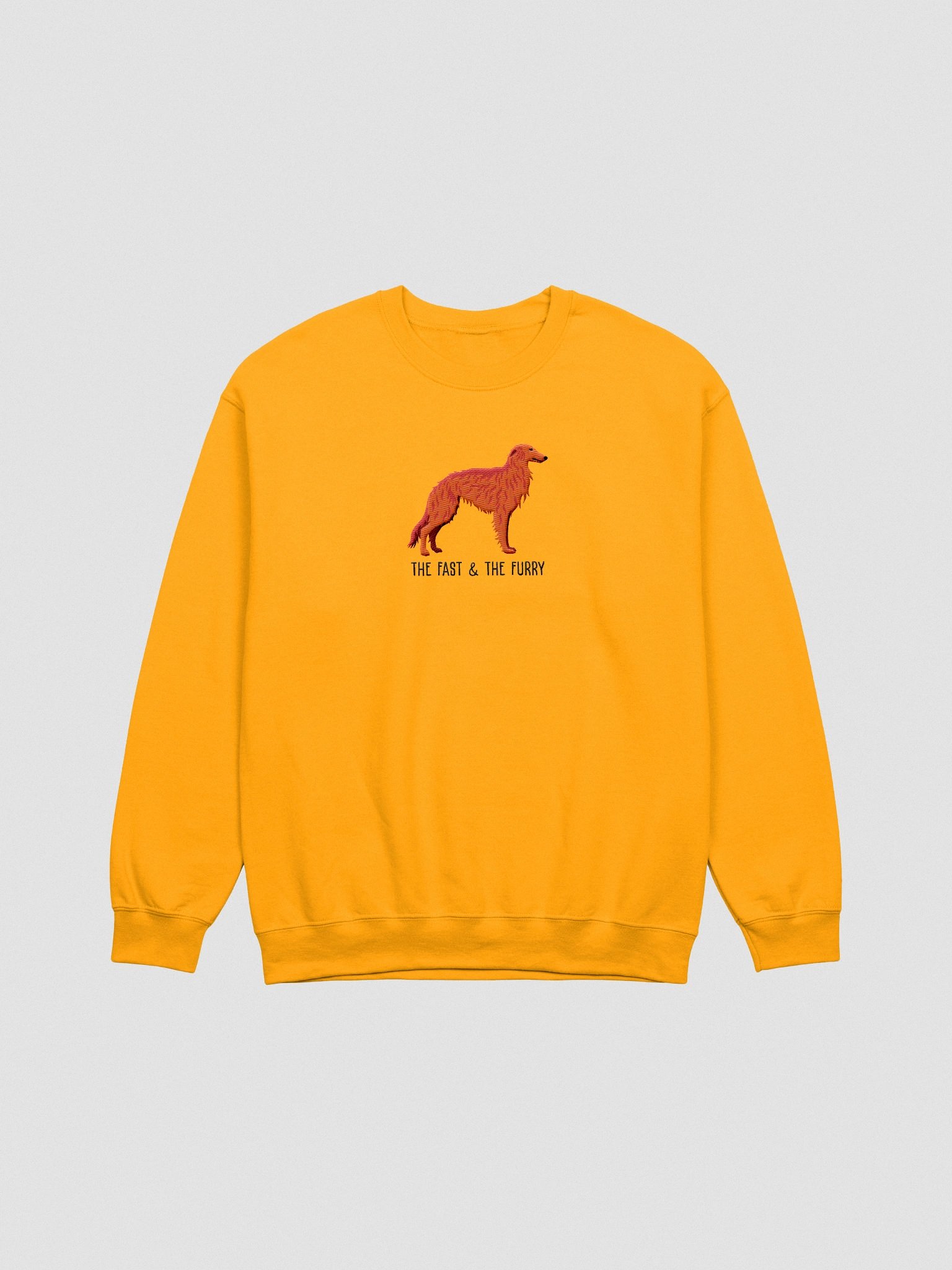 The Fast & The Furry Sweatshirt (Embroidered) of a Silken Windhound(Red) product image (4)