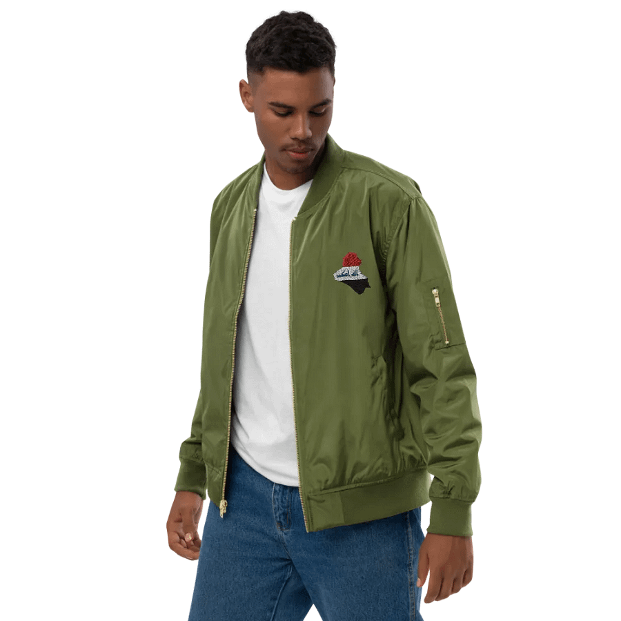 Iraq Flag Premium Recycled Bomber Jacket product image (12)