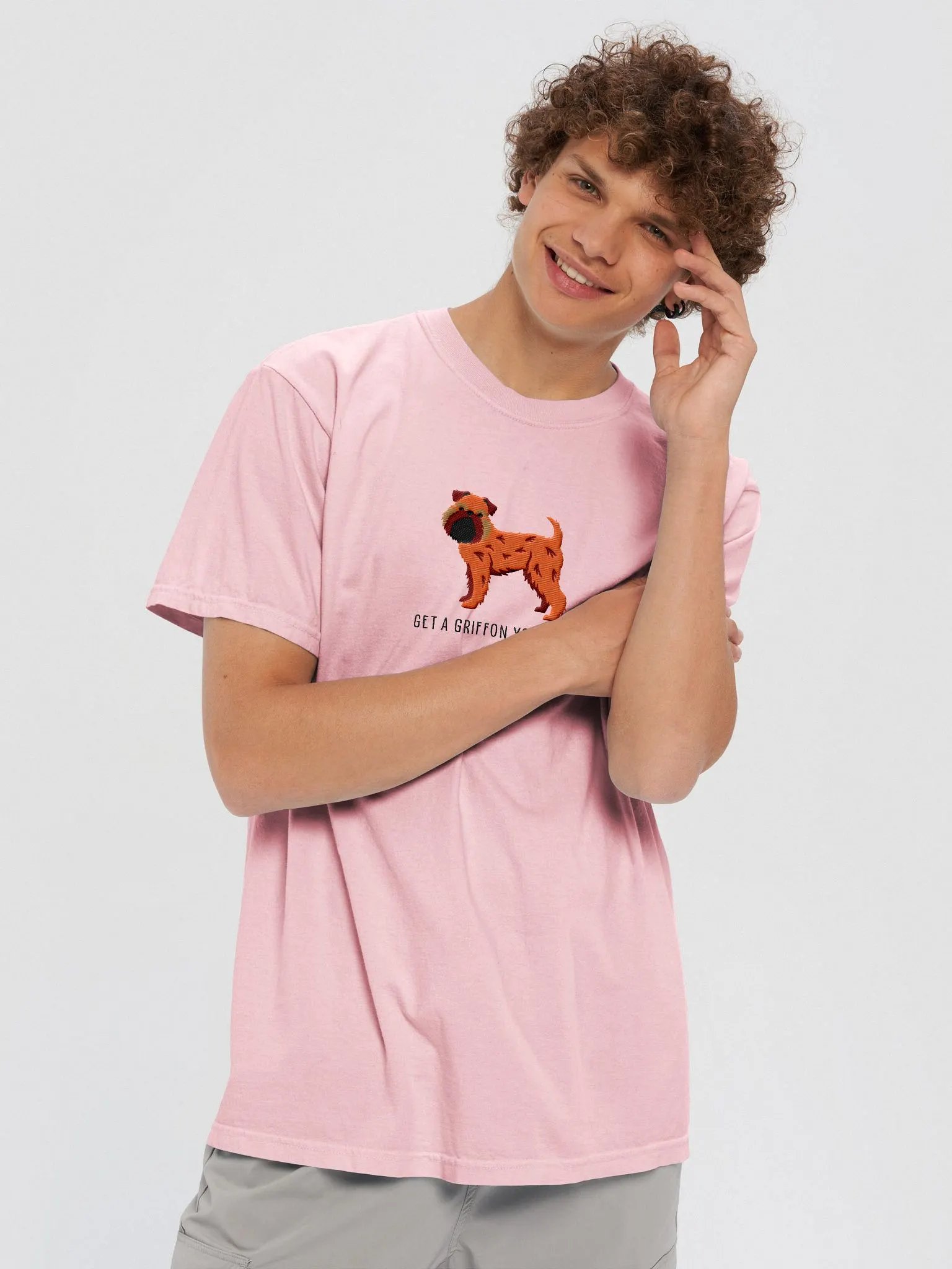Get a Griffon Yourself T-Shirt(Embroidered) of a Brussels Griffon(Red) product image (8)