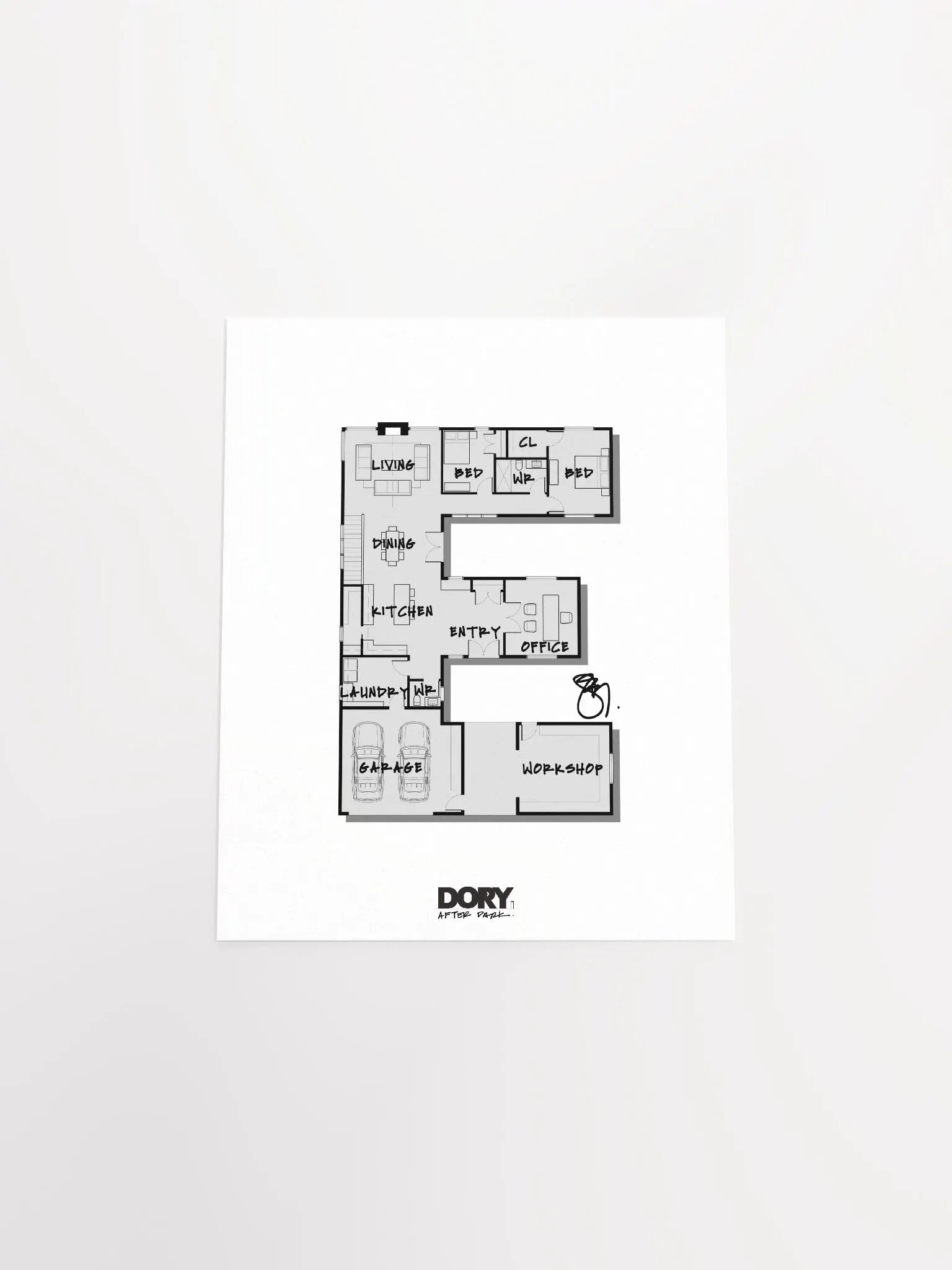 Alphabet Floor Plan Poster - E product image (4)