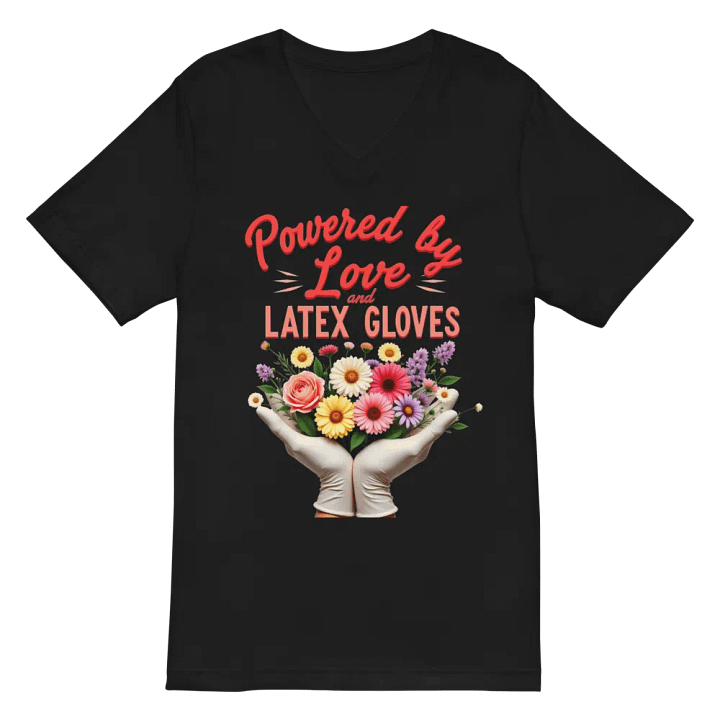 Love and Latex Floral V-Neck Tee product image (3)