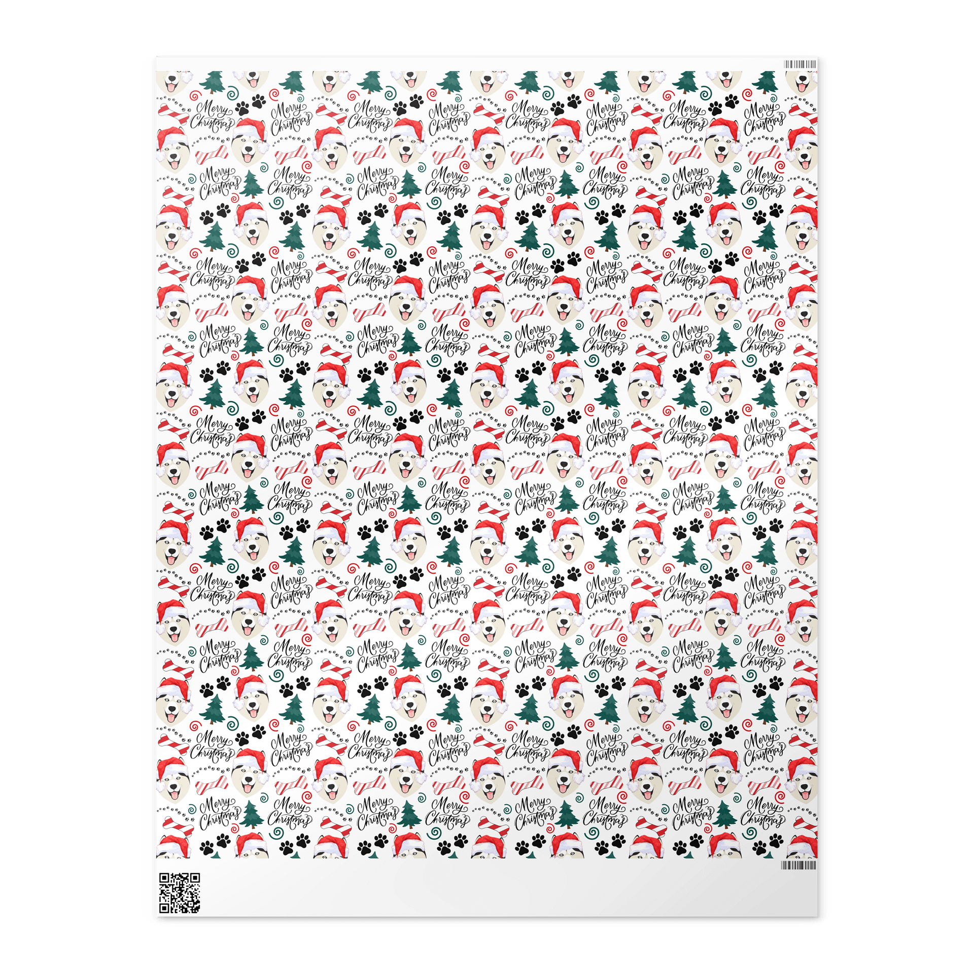 Siberian Husky Christmas Gift Wrapping Paper product image (4)