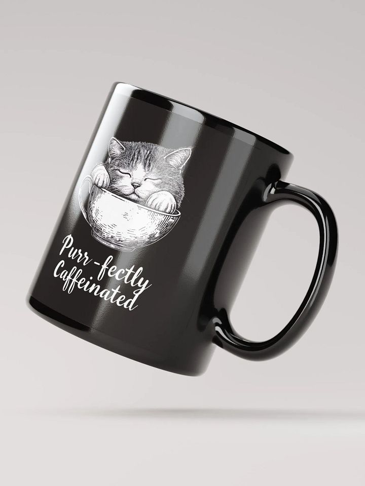 Purr-fectly Caffeinated Cat Lover Coffee Humor product image (3)