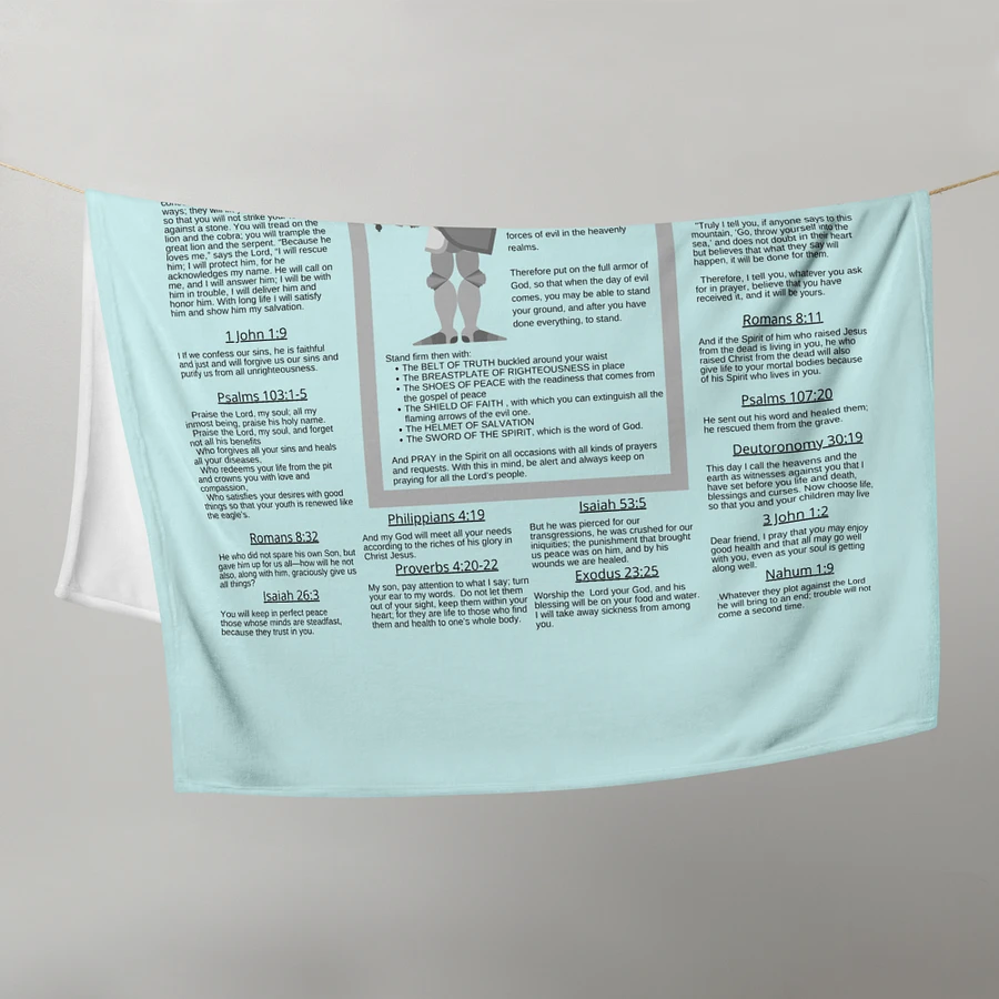 Armour Of God Light Blue Prayer Blanket product image (12)