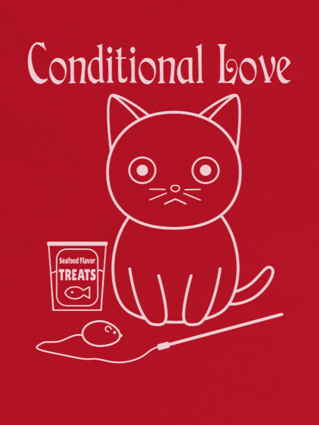 Conditional Love Unisex Long Sleeve Tee, White Print product image (1)