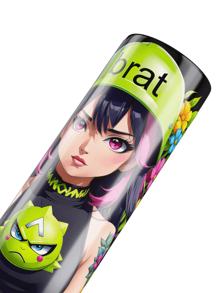 Brat 20 oz Skinny Stainless Steel Tumbler - Black - Brat Life v6 product image (6)