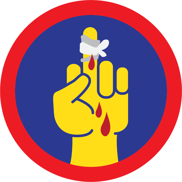 Injured Hand (de)Merit Badge Magnet (2 in) product image (1)