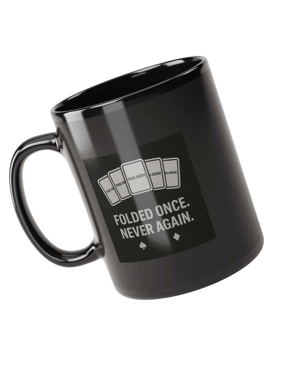 Monochrome "Folded Once - Never Again" Mug product image (3)