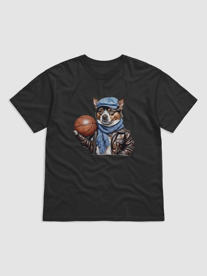 dog wearing a leather jacket and a basketball product image (1)