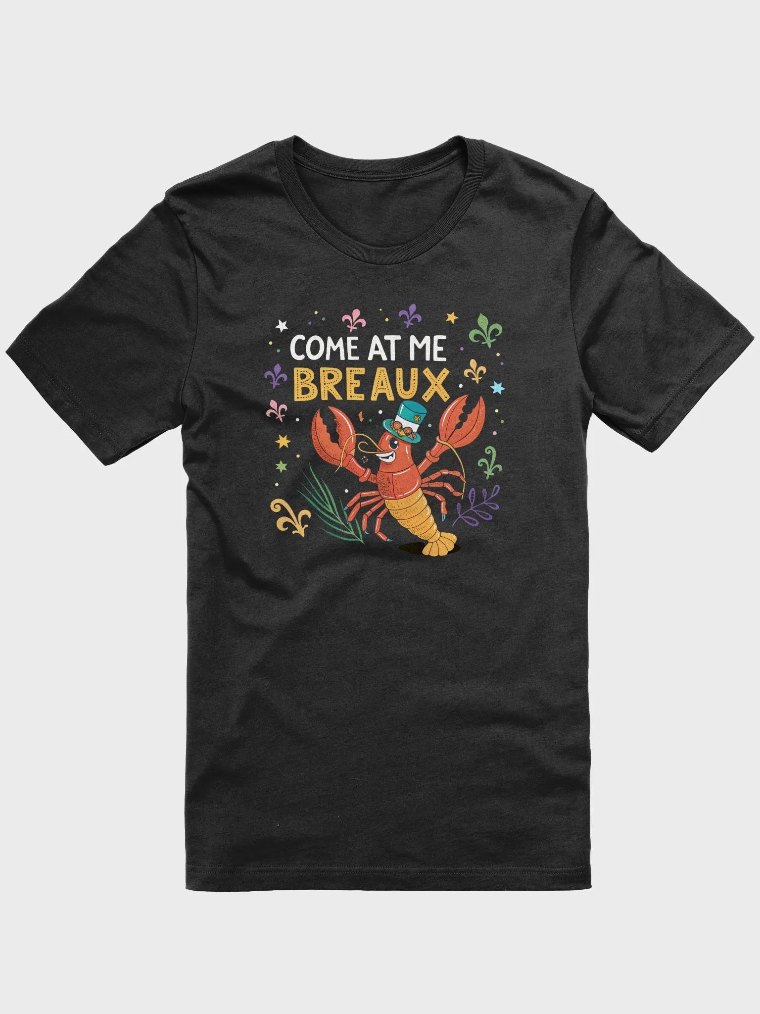 Mardi Gras T-Shirt, Unisex Cotton Tee, Come at Me Breaux Shirt, Festival Apparel, Party Wear, Louisiana Top product image (1)