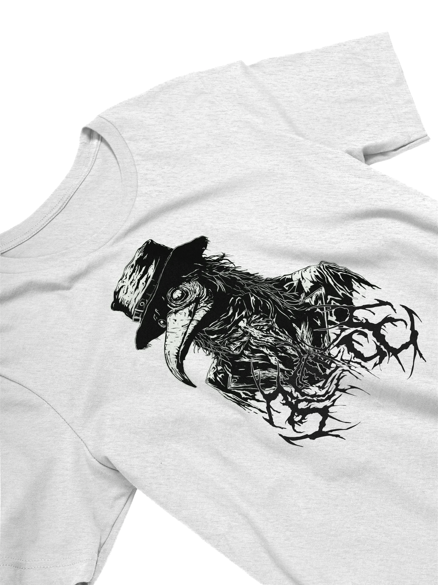 plague dr deathcore logo white tee product image (8)