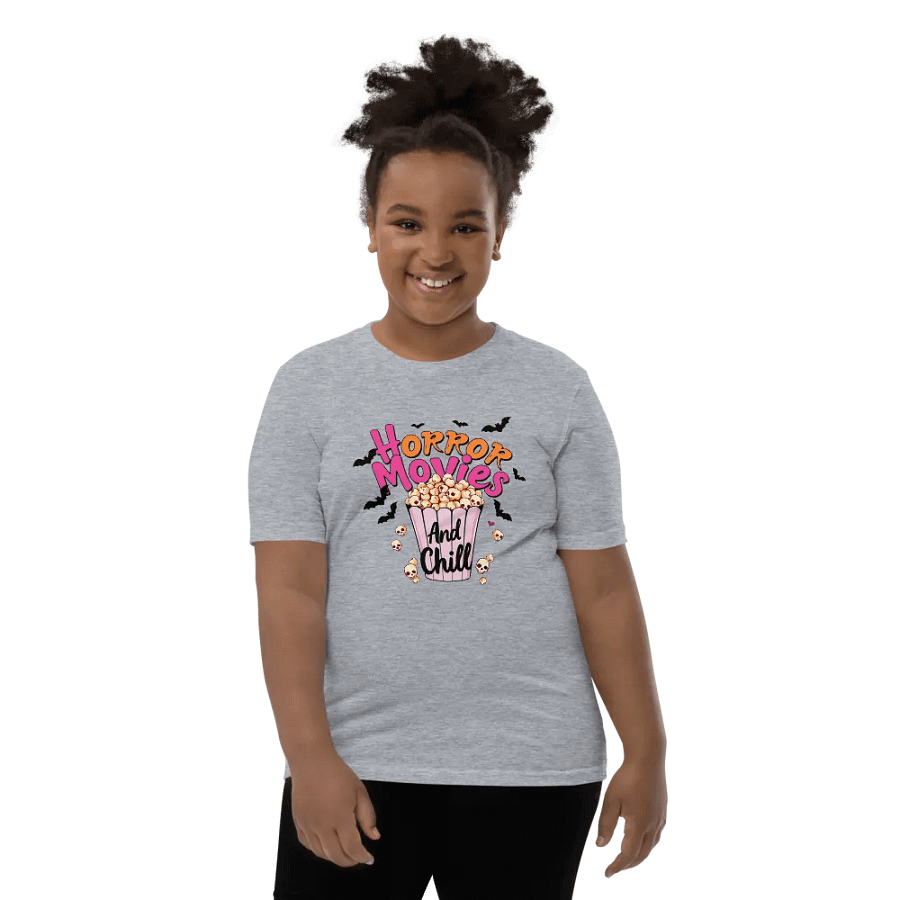 Horror Movies and Chill Popcorn Youth T-shirt product image (10)