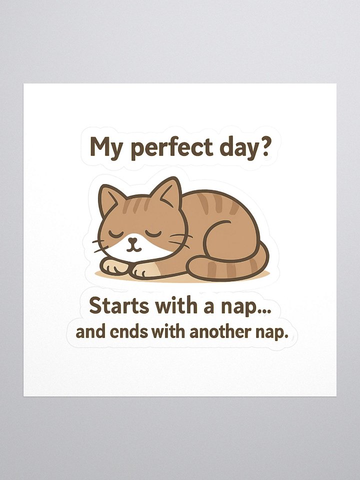 Naptime Cat Kiss Cut Stickers product image (1)