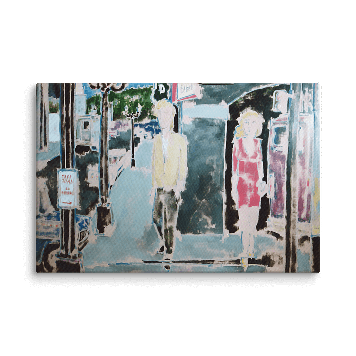 Mural at the Metro (1986) on canvas (32" x 48") product image (2)
