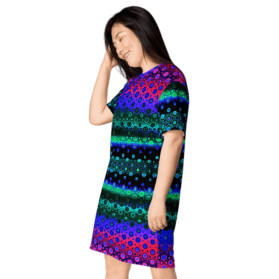 Abstract Multicoloured Pattern T Shirt Dress product image (6)