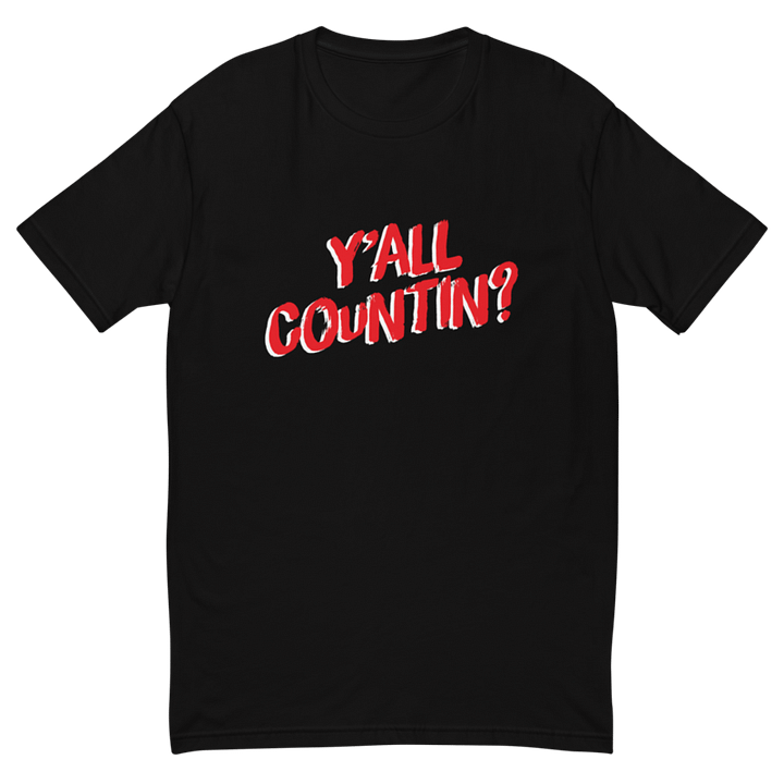 Yall Countin? T-Shirt - Red and Black product image (1)