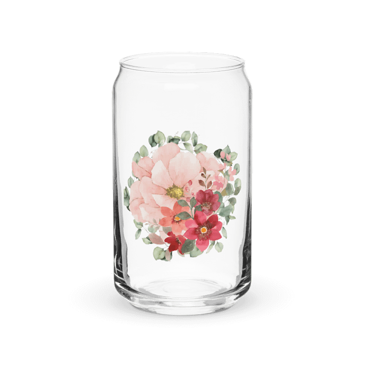Floral Watercolor Can-Shaped Glass product image (2)