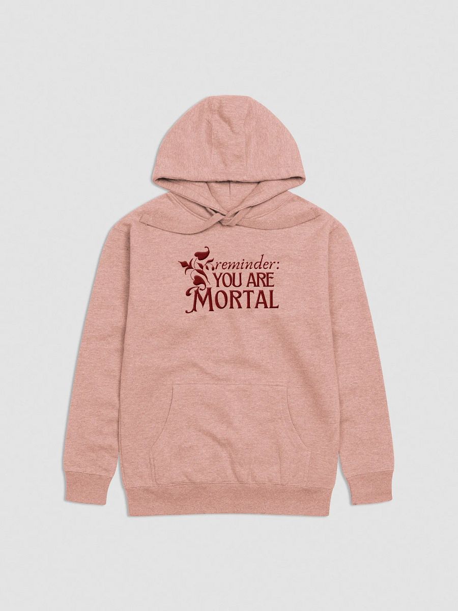 reminder: you are mortal rose hoodie product image (3)