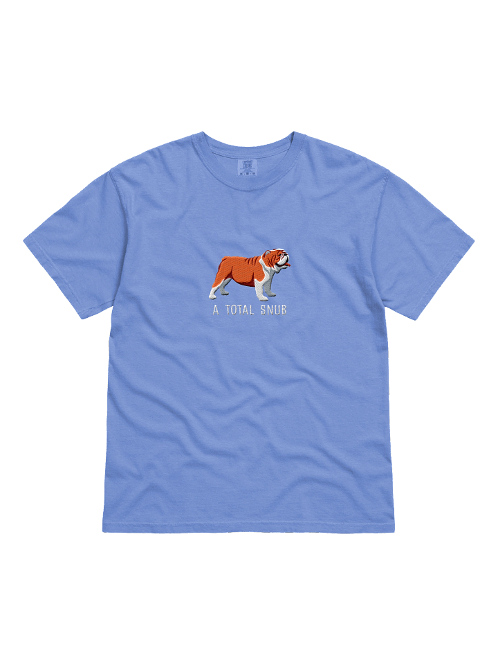 A Total Snub T-Shirt(Embroidered) of an English Bulldog(Red & White) product image (41)
