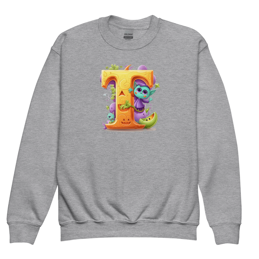 Cute Halloween Monogram Letter T Sweatshirt product image (3)