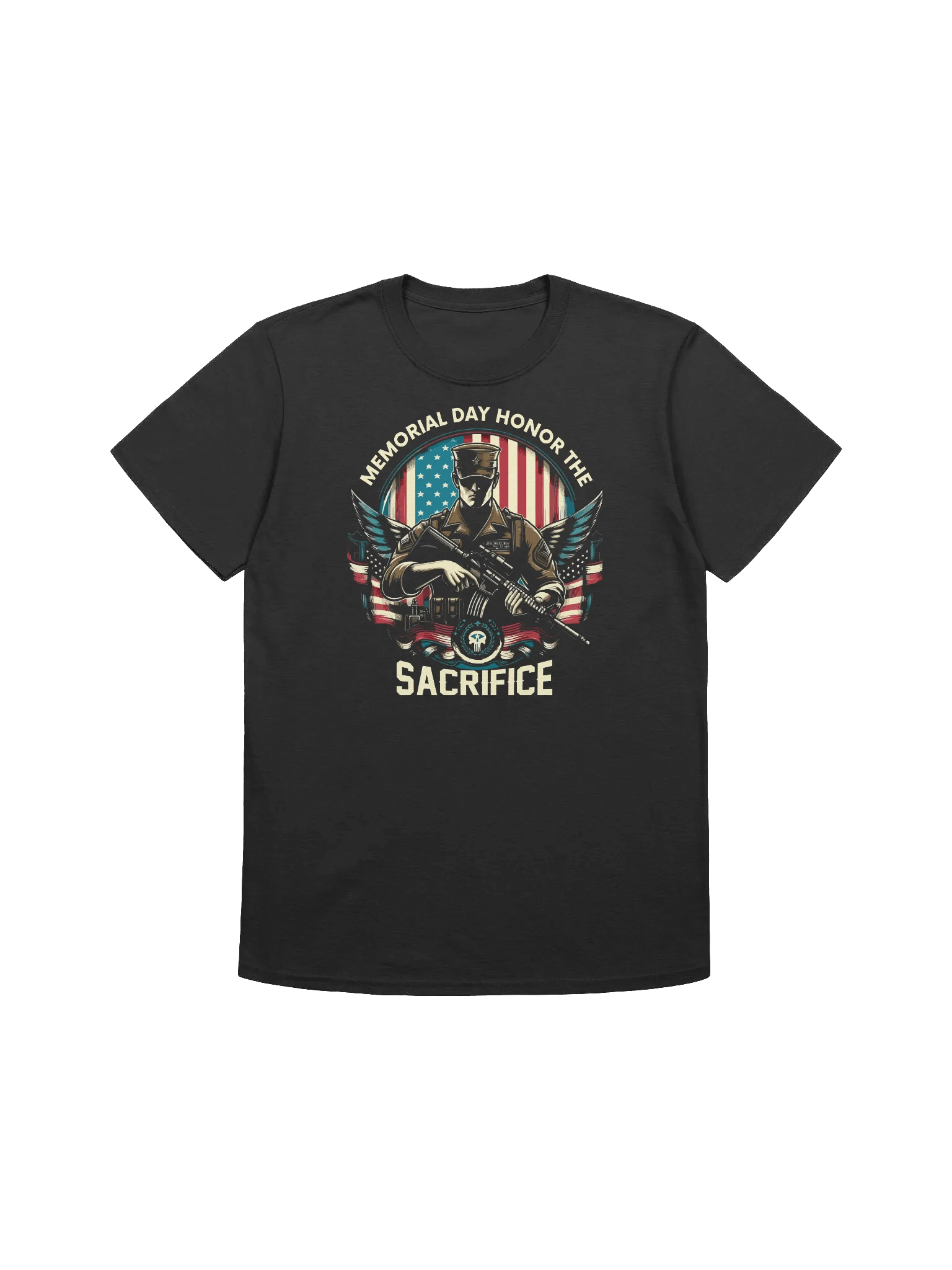 Memorial Day Soldier - Honor The Sacrifice Graphic T-Shirt product image (1)