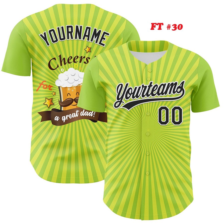 Authentic Baseball Jersey, Custom Baseball Jersey, Personalized Sport Jersey, Colorful, Flowers, Number, Logo, Love, Dad, Father product image (189)
