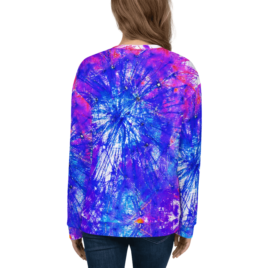 Abstract Bright Neon Dandelion Seeds Unisex Sweatshirt product image (8)
