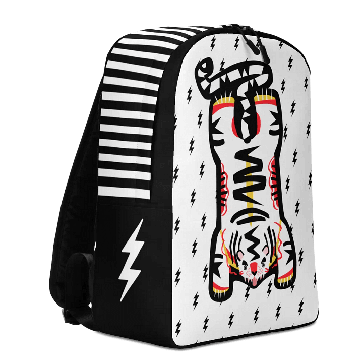 White Electric Tiger on White and Black - Backpack product image (2)