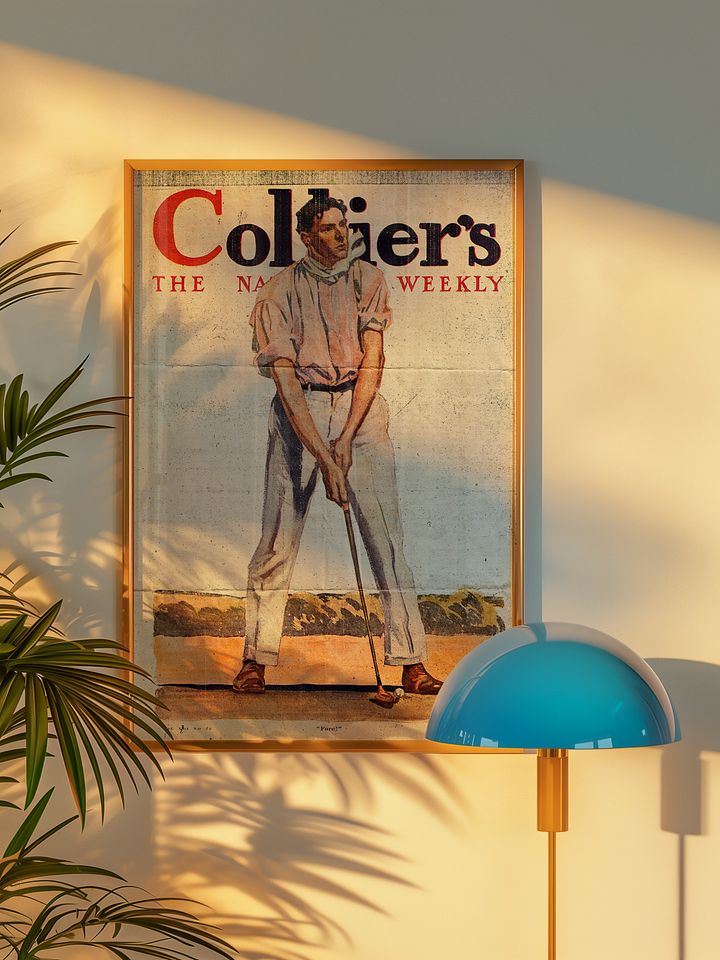Vintage Golf Print from Collier’s Weekly early 20th century | Sophisticated Wall Art for Golf Enthusiasts | Classic Sporting Decor for Study or Office product image (3)